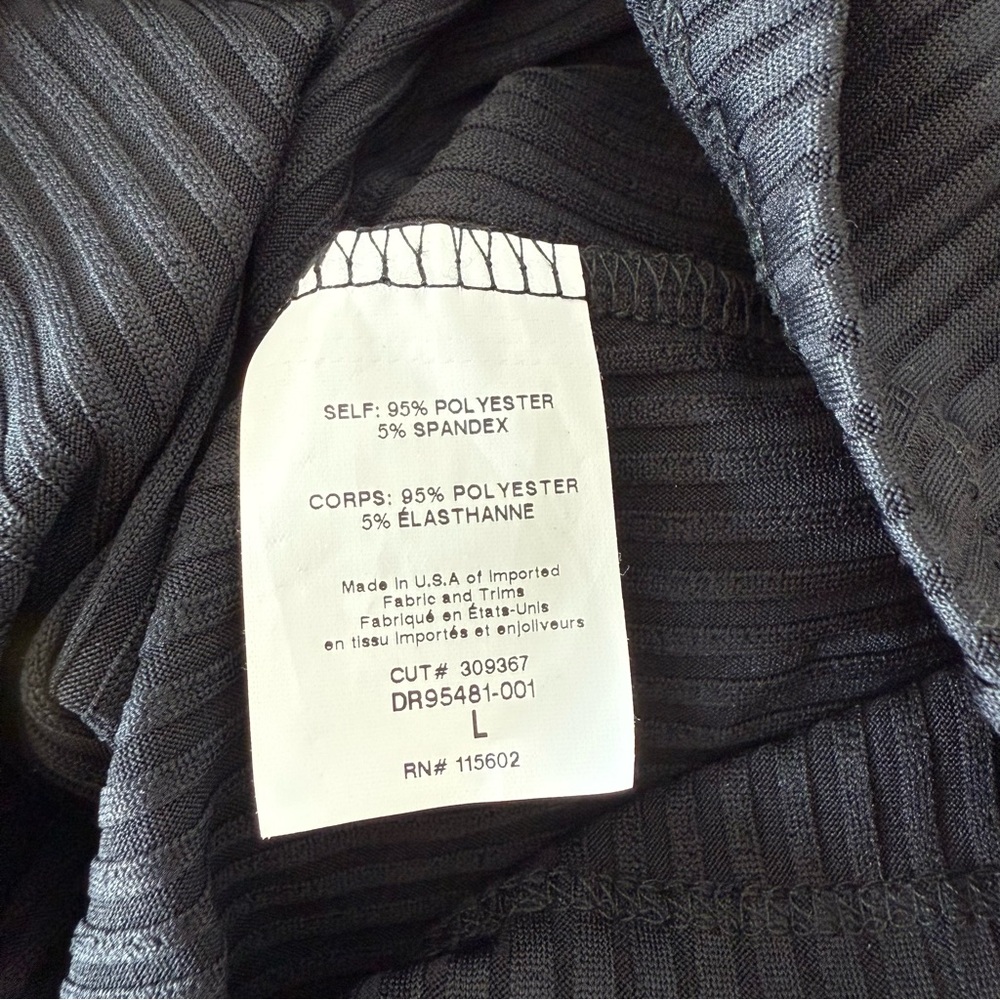 Lush Nordstrom Black Ribbed 3/4 Sleeve Mini Dress L - Picture 12 of 13